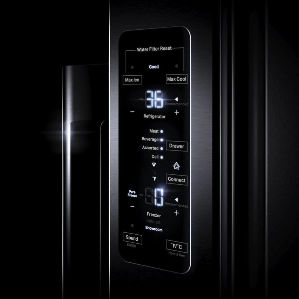 JENNAIR  Rise™ 36” Counter-depth French Door Refrigerator With Obsidian Interior - Stainless Steel (JFFCC72EHL)
