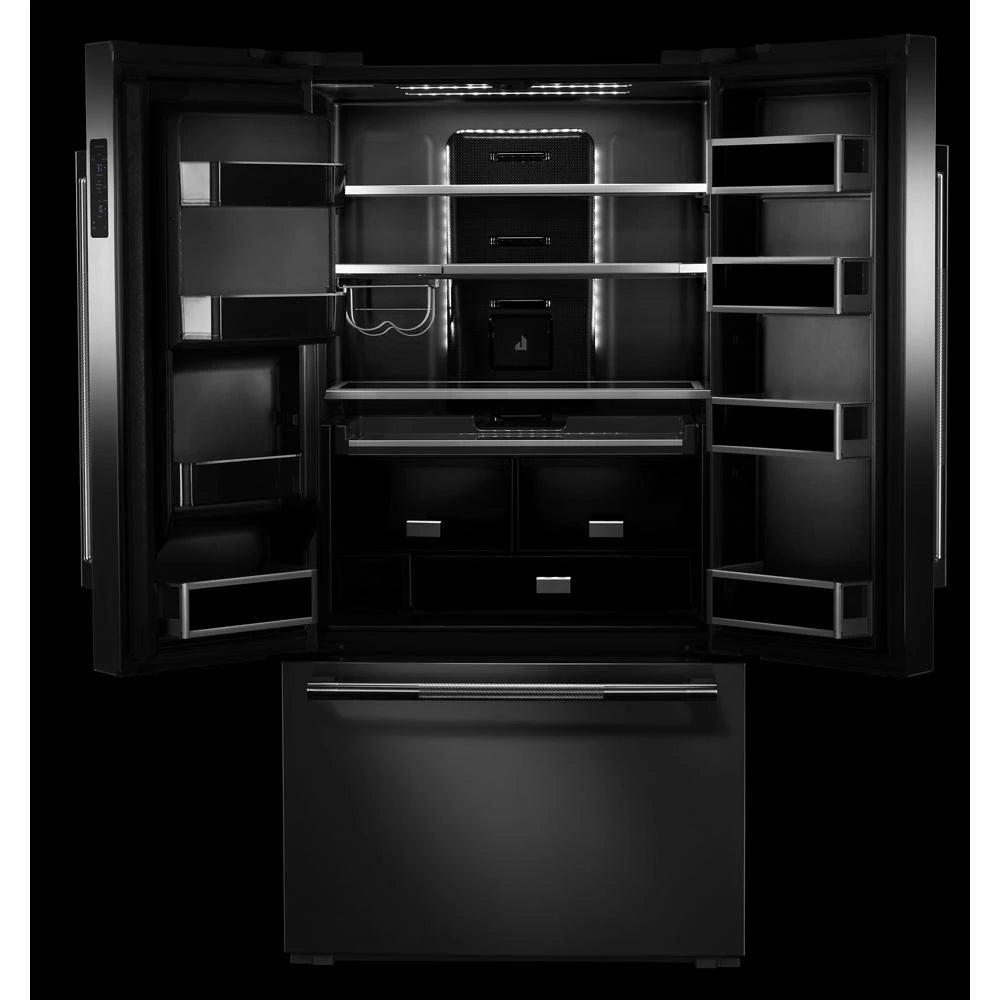 JENNAIR  Rise™ 36” Counter-depth French Door Refrigerator With Obsidian Interior - Stainless Steel (JFFCC72EHL)