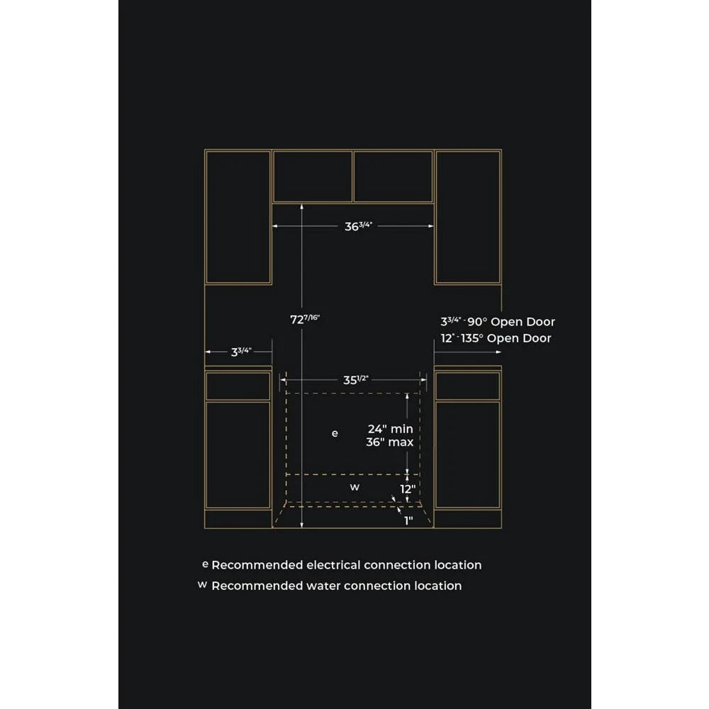 JENNAIR  Rise™ 36” Counter-depth French Door Refrigerator With Obsidian Interior - Stainless Steel (JFFCC72EHL)