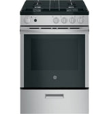 GE 24"  Steam Clean Free-Standing/Slide-in Gas Range - Stainless Steel (JGAS640RMSS)