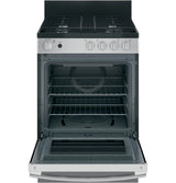 GE 24"  Steam Clean Free-Standing/Slide-in Gas Range - Stainless Steel (JGAS640RMSS)