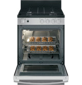 GE 24"  Steam Clean Free-Standing/Slide-in Gas Range - Stainless Steel (JGAS640RMSS)