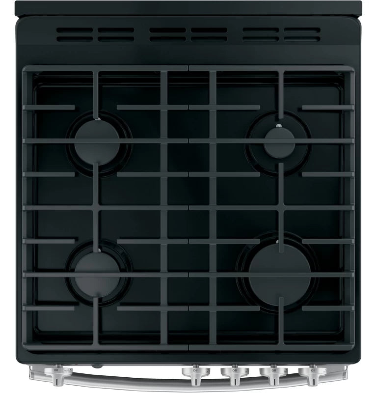 GE 24"  Steam Clean Free-Standing/Slide-in Gas Range - Stainless Steel (JGAS640RMSS)