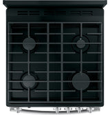 GE 24" Steam Clean Free-Standing/Slide-in Gas Range - Stainless Steel/Black (JGAS640RMSS)