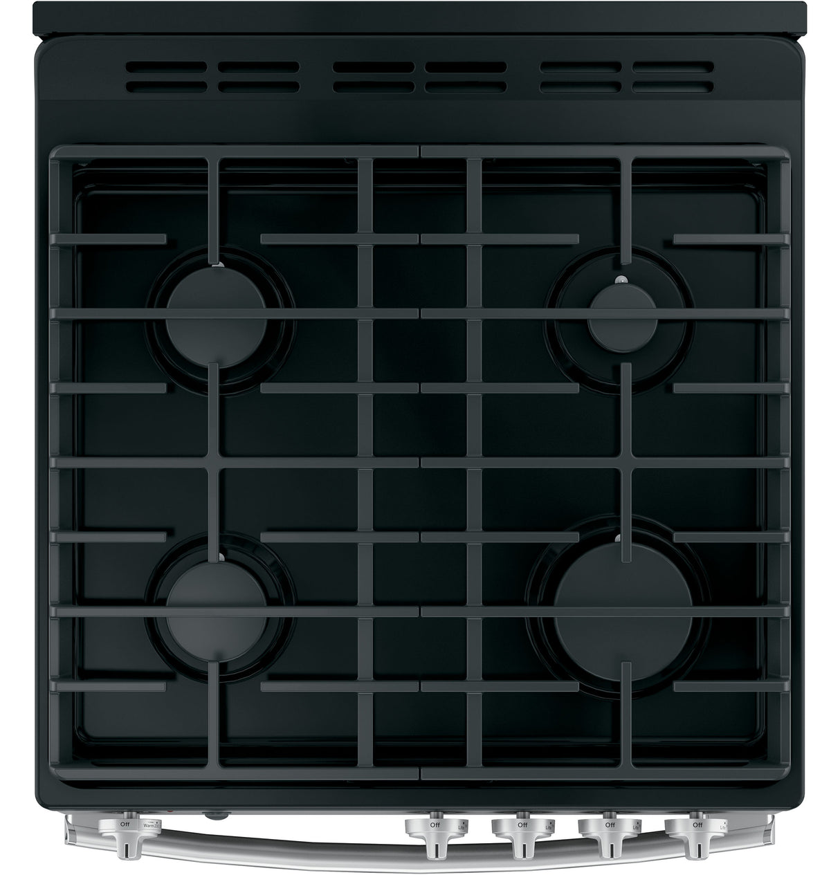 GE 24" Steam Clean Free-Standing/Slide-in Gas Range - Stainless Steel/Black (JGAS640RMSS)