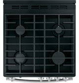 GE 24" Steam Clean Free-Standing/Slide-in Gas Range - Stainless Steel/Black (JGAS640RMSS)