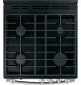 GE  24" Steam Clean Free-Standing/Slide-in Gas Range - Stainless Steel/Black (JGAS640RMSS)