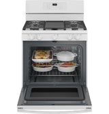 GE 30" Free-Standing Gas Convection Range with No Preheat Air Fry -  (JGB735DPWW)