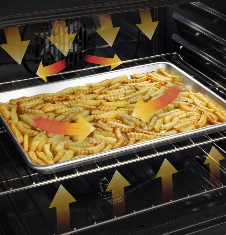 GE 30" Free-Standing Gas Convection Range with No Preheat Air Fry -  (JGB735DPWW)