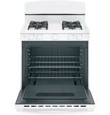GE 30" Free-Standing Front Control Gas Range - White (JGBS10DEMWW)