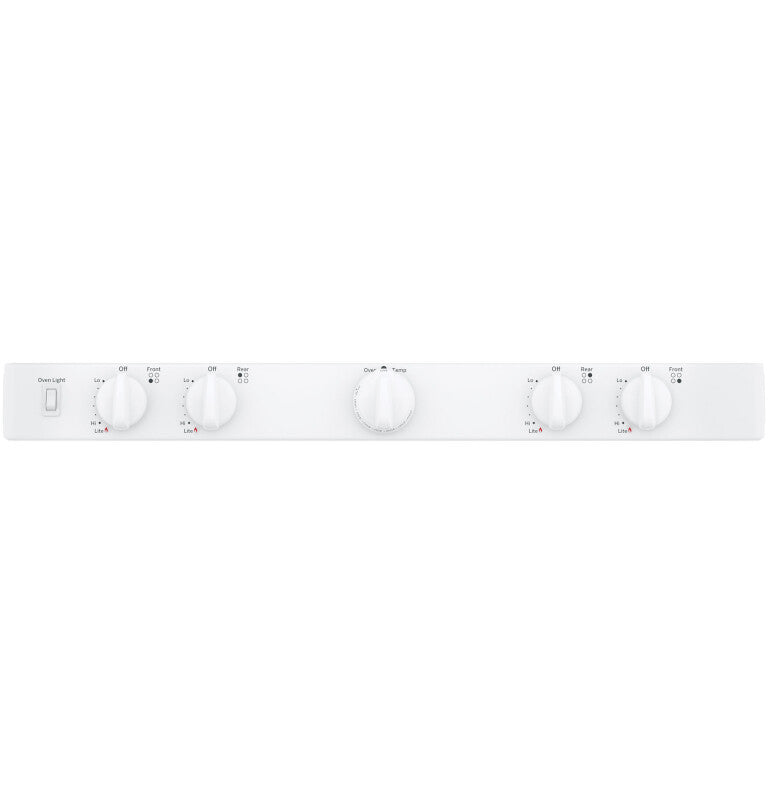 GE 30" Free-Standing Front Control Gas Range - White (JGBS10DEMWW)