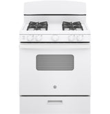 GE  30" Free-Standing Front Control Gas Range - White (JGBS10DEMWW)