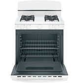 GE  30" Free-Standing Front Control Gas Range - White (JGBS10DEMWW)