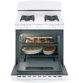GE  30" Free-Standing Front Control Gas Range - White (JGBS10DEMWW)