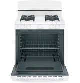 GE 30" Free-Standing Front Control Gas Range - White (JGBS10DEMWW)