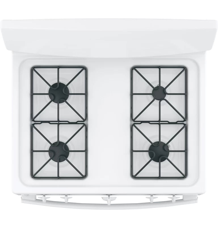 GE 30" Free-Standing Front Control Gas Range - White (JGBS10DEMWW)