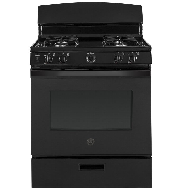 GE  30" Free-Standing Gas Range - Black (JGBS30DEKBB)