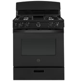 GE  30" Free-Standing Gas Range - Black (JGBS30DEKBB)