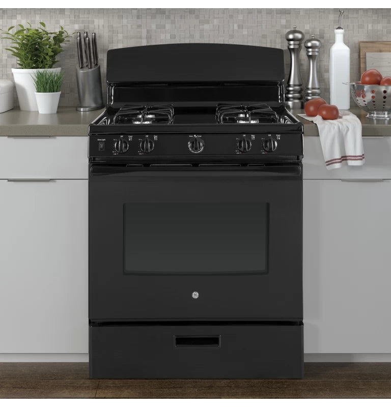 GE 30" Free-Standing Gas Range - Black (JGBS30DEKBB)