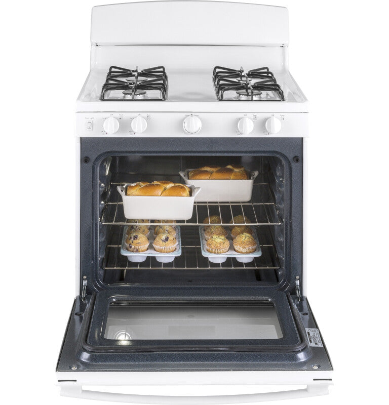 GE 30" Free-Standing Gas Range - White (JGBS30DEKWW)