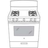 GE  30" Free-Standing Gas Range - White (JGBS30DEKWW)