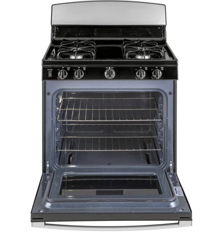GE  30" Free-Standing Gas Range - Stainless Steel (JGBS30RETSS)