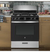 GE  30" Free-Standing Gas Range - Stainless Steel (JGBS30RETSS)