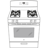 GE 30" Free-Standing Gas Range - Black (JGBS60DEKBB)