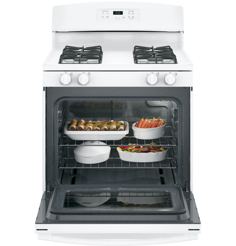 GE  30" Free-Standing Gas Range - White (JGBS60DEKWW)