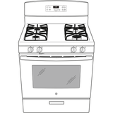 GE  30" Free-Standing Gas Range - White (JGBS60DEKWW)