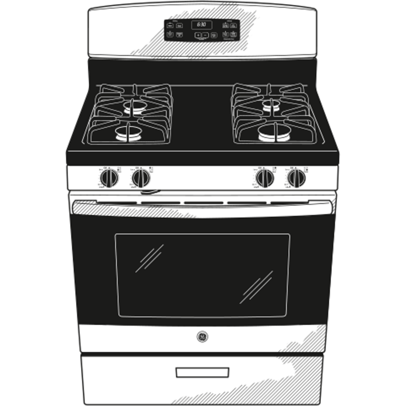 GE 30" Free-Standing Gas Range - Stainless Steel (JGBS60REKSS)