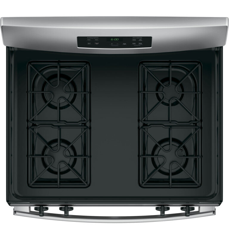 GE  30" Free-Standing Gas Range - Stainless Steel/Black (JGBS60REKSS)