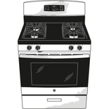 GE  30" Free-Standing Gas Range - Stainless Steel/Black (JGBS60REKSS)