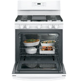 GE  30" Free-Standing Gas Range - White (JGBS66DEKWW)
