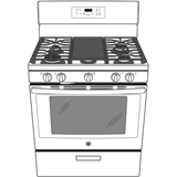 GE  Ge® 30" Free-standing Gas Range - White (JGBS66DEKWW)