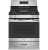 GE  30" Free-Standing Gas Range - Stainless Steel/Black (JGBS66REKSS)