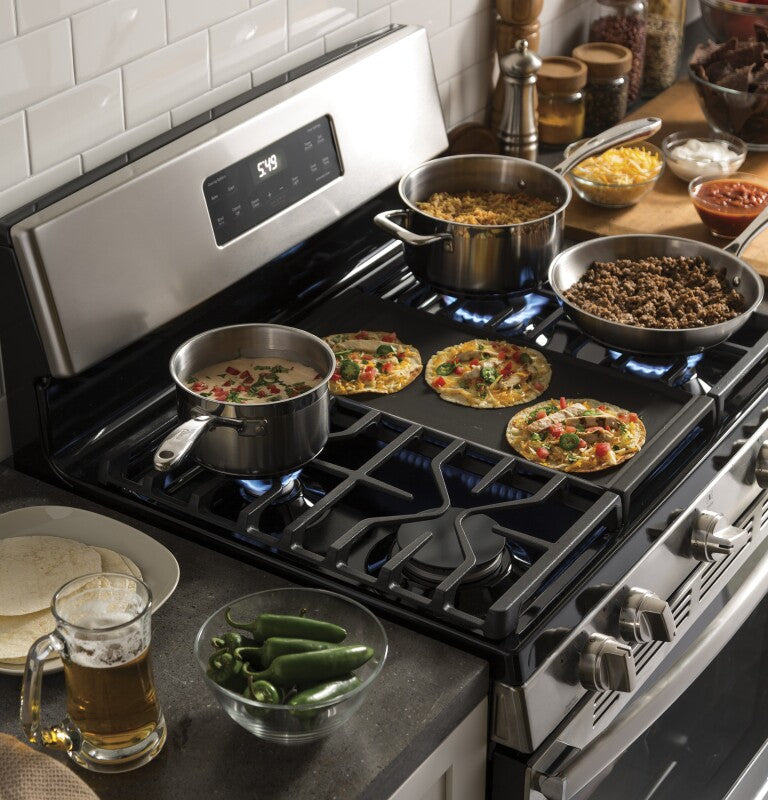 GE  30" Free-Standing Gas Range - Stainless Steel/Black (JGBS66REKSS)