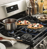 GE  30" Free-Standing Gas Range - Stainless Steel/Black (JGBS66REKSS)