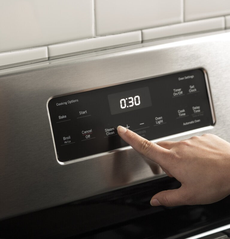 GE  30" Free-Standing Gas Range - Stainless Steel/Black (JGBS66REKSS)