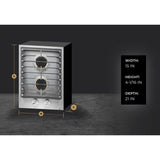 JennAir  Custom 15” 2-burner Gas Cooktop - Stainless Steel (JGC3215GS)