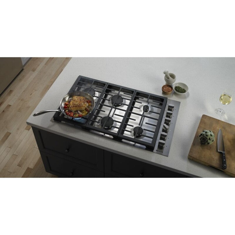JennAir  Pro-Style 36" 6-Burner Gas Cooktop - Pro-Style-Stainless-Knob (JGC7636BP)