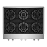 JennAir RISE 36" Gas Rangetop - Stainless Steel (JGCP436HL)