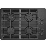 GE 30" Built-In Gas Cooktop with Dishwasher-Safe Grates - Black (JGP3030DLBB)