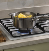 GE 30" Built-In Gas Cooktop with Dishwasher-Safe Grates - White (JGP3030DLWW)