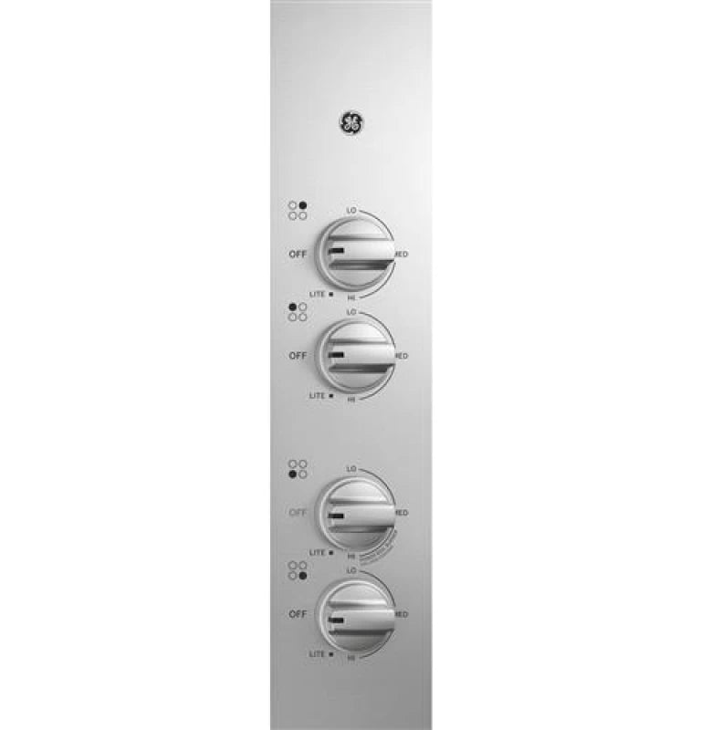 GE 30" Built-In Gas Cooktop with Dishwasher-Safe Grates - Stainless Steel (JGP3030SLSS)