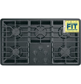 GE  36" Built-In Gas Cooktop with Dishwasher-Safe Grates - Black (JGP3036DLBB)