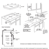 GE 36" Built-In Gas Cooktop with Dishwasher-Safe Grates - White (JGP3036DLWW)