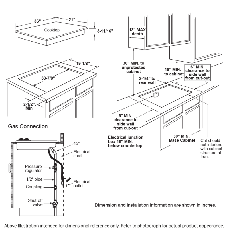 GE 36" Built-In Gas Cooktop with Dishwasher-Safe Grates - White (JGP3036DLWW)