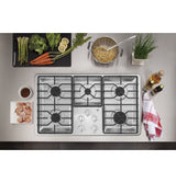 GE  36" Built-In Gas Cooktop with Dishwasher-Safe Grates - Stainless Steel (JGP3036SLSS)