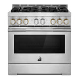 JENNAIR  36" Rise™ Gas Professional-style Range - Stainless Steel (JGRP436HL)